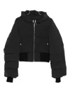 Rick Owens Hooded Quilted Down Jacket And Pockets In Black