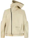 Rick Owens Hooded Stooges Jacket In Neutrals