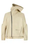 Rick Owens Hooded Stooges Jacket In Nude