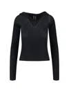 Rick Owens Hooded Top With Short Sleeves And Sheer Fabric In Black