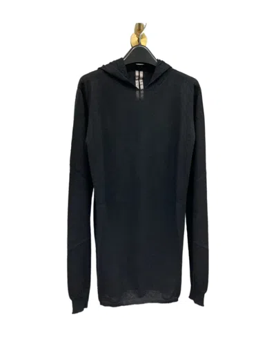 Rick Owens Hooded Sweater In Black