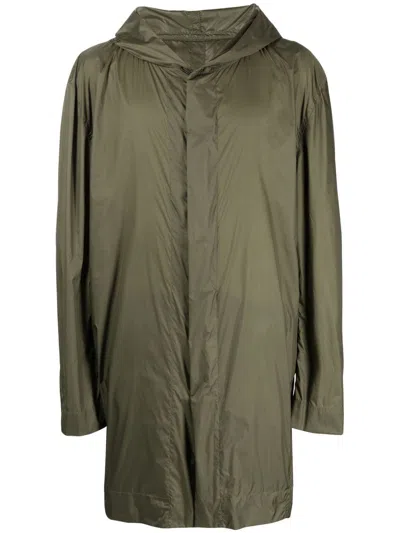Rick Owens Hooded Track Jacket In Green
