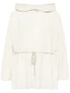 Rick Owens Hooded Tunic Tops White In Neutrals
