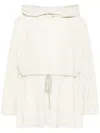 Rick Owens Hooded Tunic Tops White In Neutrals