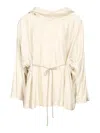 Rick Owens Hooded Tunic Tops White In White