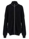 Rick Owens Hooded Wool Cardigan In Black