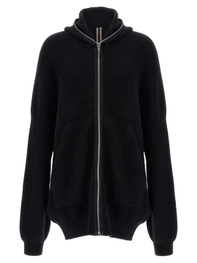 RICK OWENS HOODED WOOL CARDIGAN