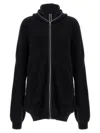 Rick Owens Hooded Wool Cardigan Sweaters And Cardigans Black In Black