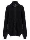 Rick Owens Hooded Wool Cardigan Sweaters And Cardigans Black In Black