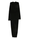 Rick Owens Hooded Wool Dress In Multi