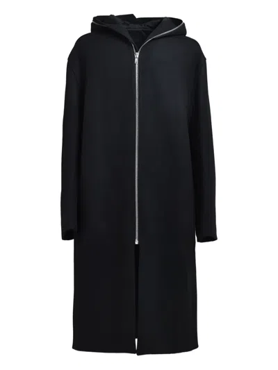 RICK OWENS HOODED ZIP-FRONT COAT
