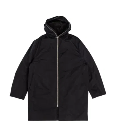 Rick Owens Hooded Zip-up Coat In Multi
