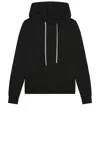 Rick Owens Mens Black Oversized Drawstring Cotton-jersey Hoody Xs In Black