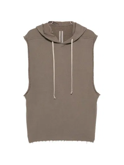 Rick Owens Hoodie Long Sleeves In Brown