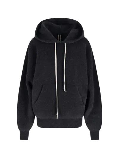 Rick Owens "hun" Hoodie In Black