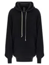 Rick Owens Hun Hoodie Sweater In Black