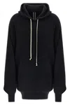 Rick Owens Hun Hoodie Sweater In Blue