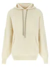 Rick Owens Hooded Sweater With Drawstring And Pocket In Neutral