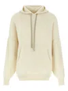 Rick Owens Hooded Sweater With Drawstring And Pocket In White