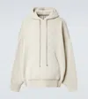 Rick Owens Hun Ribbed-knit Virgin Wool Hoodie In White