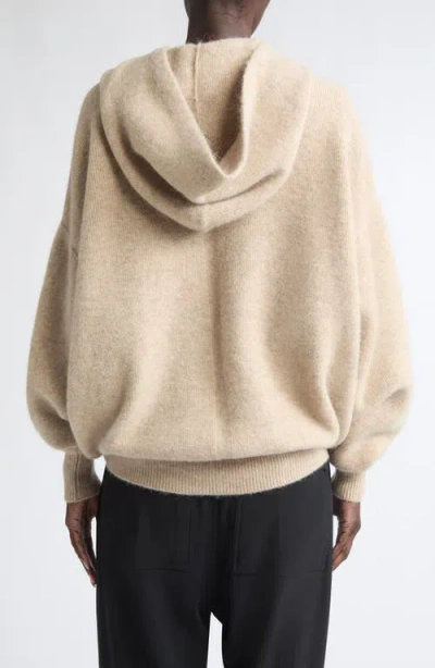 Rick Owens Hun Sweater Hoodie In Neutral