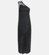 Rick Owens Hydra One-shoulder Midi Dress In Black