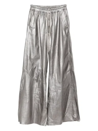 Rick Owens Ibam Wide Bela Pants In Gray
