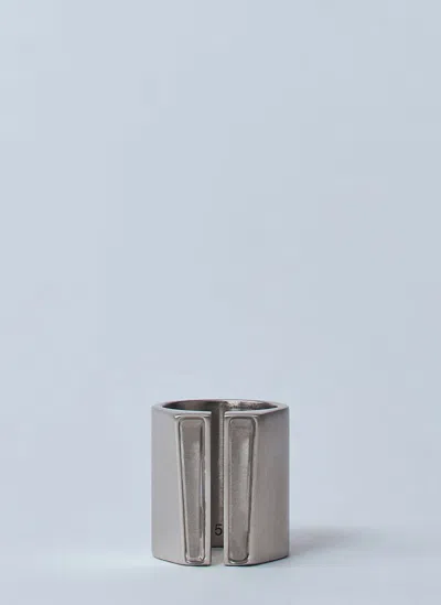 Rick Owens Imploded Ring In Silver