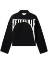 Rick Owens Intarsia-knit Logo Jumper In Black