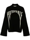 Rick Owens Intarsia-knit Slogan Sweater In Virgin Wool