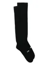 Rick Owens Intarsia-motif Socks In Black
