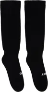 Rick Owens Intarsia-motif Socks In Black