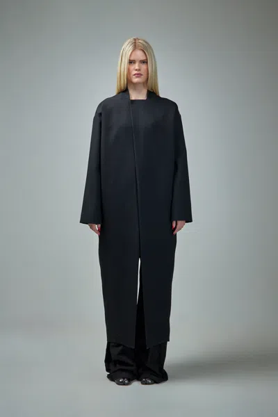 Rick Owens Island Coat In Black