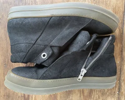Pre-owned Rick Owens Island Dunk Blistered 44 Shoes In Black