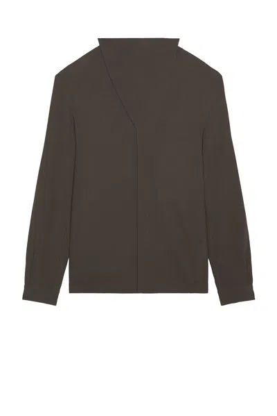 Rick Owens Island Shirt In Brown