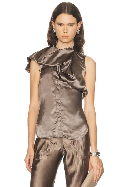 Rick Owens Island Shirt In Brown