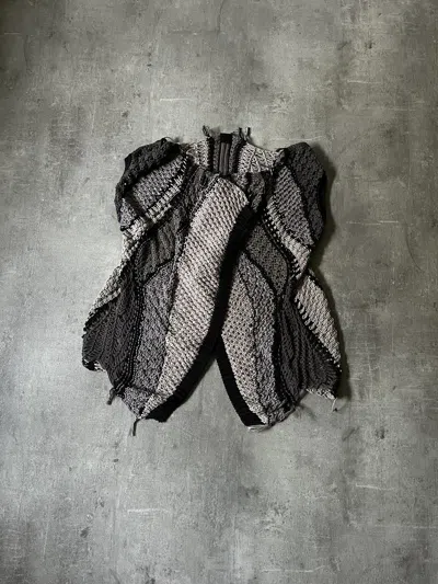 Pre-owned Rick Owens Island Ss13 Psycho Knit Vest In Sand