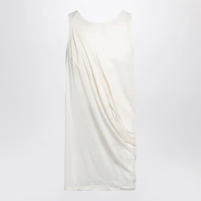 Rick Owens Ivory Tank Top With Draping In White