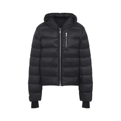 Rick Owens Black Hooded Puffer Jacket