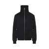 Rick Owens High Collar Jacket With Ribbed Cuffs And Hem In Black