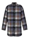 Rick Owens Blue Porterville Oversized Shirt In Blue