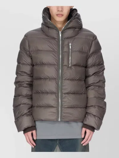 RICK OWENS JACKET QUILTED HOODED CHEST POCKET
