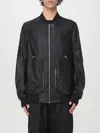 Rick Owens Bauhaus Flight Leather Bomber Jacket In Black