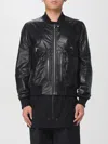 Rick Owens Black Concordians Bauhaus Flight Leather Bomber Jacket In Black