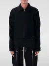 Rick Owens Collared Front Pockets Long Sleeves Jacket In Black