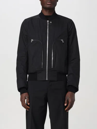 Rick Owens Long Sleeved Zipped Bomber Jacket In Black
