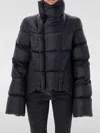 Rick Owens Womens Black Naska Asymmetric Padded Jacket In Schwarz