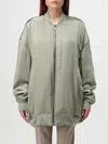 Rick Owens Oversized Peter Bomber Jacket With Smooth Finish In Green