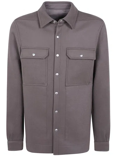 Rick Owens Long-sleeve Casual Jacket In Gray