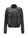 Rick Owens Bauhaus Flight Leather Jacket In Black